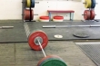 olympic-weightlifting-weights on platform